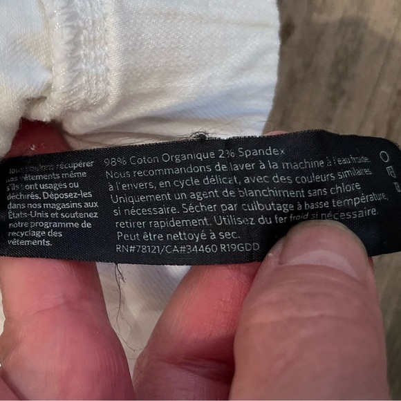 Eileen Fisher Organic Cotton Skinny Pull On Jeggings Denim Jeans Size XL White - Picture 6 of 12